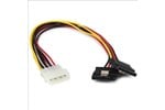 StarTech.com 12 inch LP4 to 2x Latching SATA Power Y Cable Splitter Adaptor 4 Pin Molex to Dual SATA