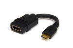 StarTech.com 5 inch High Speed HDMI Cable with Ethernet- HDMI to HDMI Mini- F/M