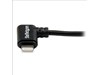 StarTech.com (1m/3 feet) Angled Black Apple 8-pin Lightning Connector to USB Cable for iPhone / iPod / iPad