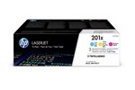 HP 201X (Yield: 2,300 Pages) High Yield Toner Cartridge (Cyan/Magenta/Yellow) Pack of 3