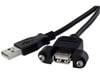 StarTech.com (1 feet) USB 2.0 Panel Mount Cable A to A F/M