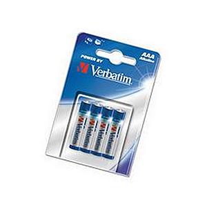 Verbatim (49920) AAA Battery Alkaline 4 Pack - AAA Batteries - Alkaline Batteries