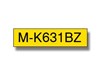 Brother P-touch M-K631BZ (12mm x 8m) Black On Yellow Plastic Labelling Tape