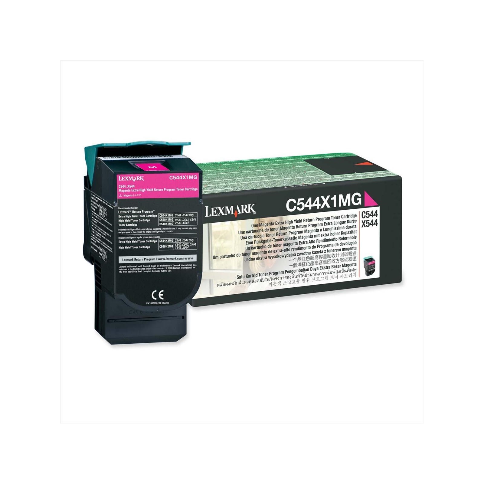 Lexmark Return Program Magenta (Extra High Yield: 4,000 Pages) Toner Cartridge for C544, X544 Colour Laser Printers