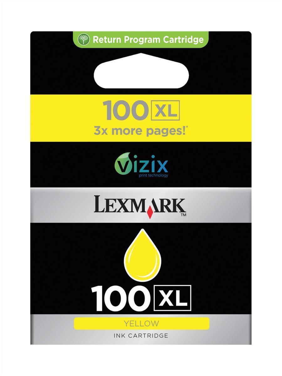 Lexmark 100XL Yellow High Yield Return Program Ink Cartridge 14N1071E