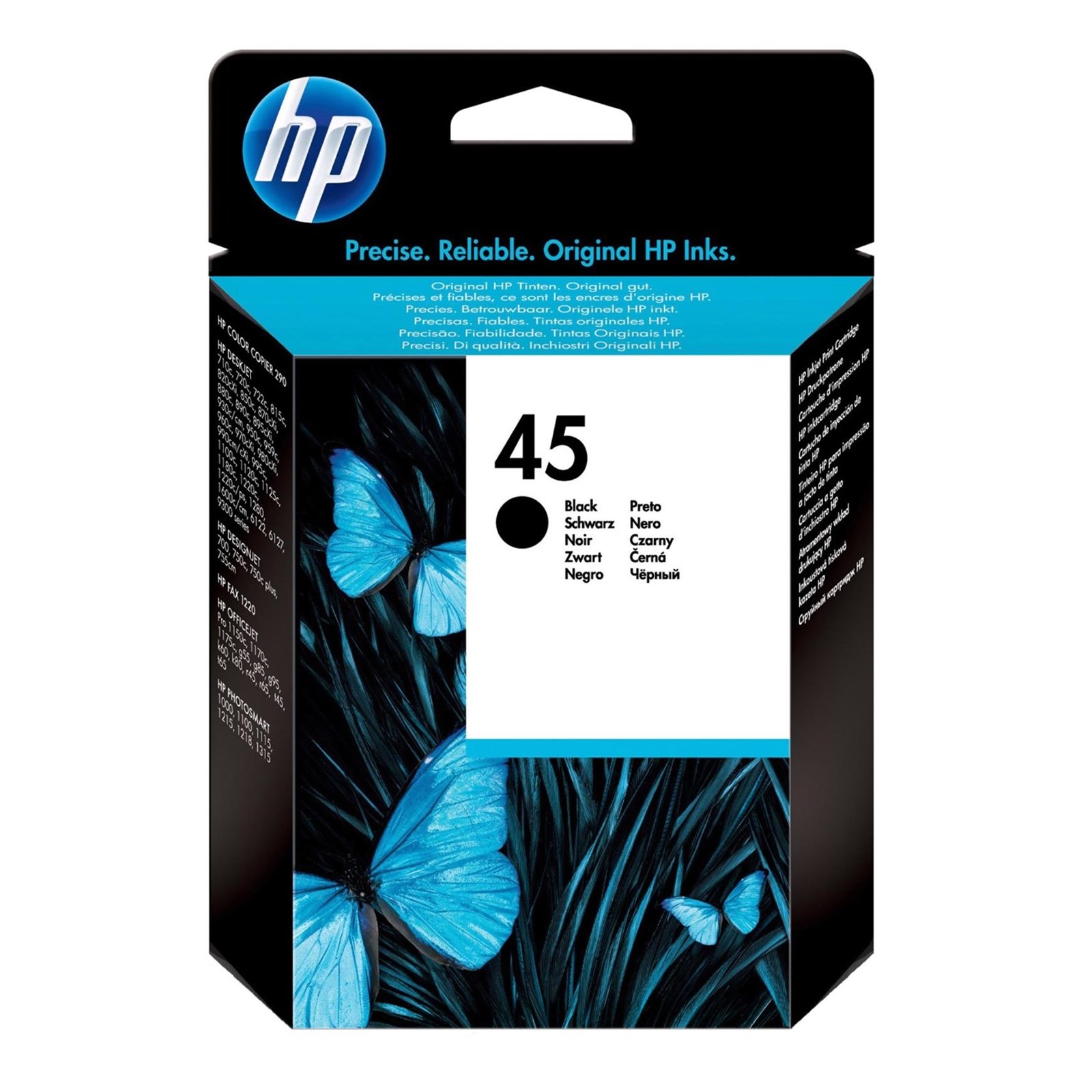 HP 45 Large Black InkJet Print Cartridge (Yield 930 Pages) Blister