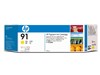HP 91 Ink Cartridge (775 ml) with Vivera Ink (Yellow)
