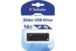 Verbatim Slider (16GB) Portable USB 2.0 Drive with Retractable Sliding Mechanism