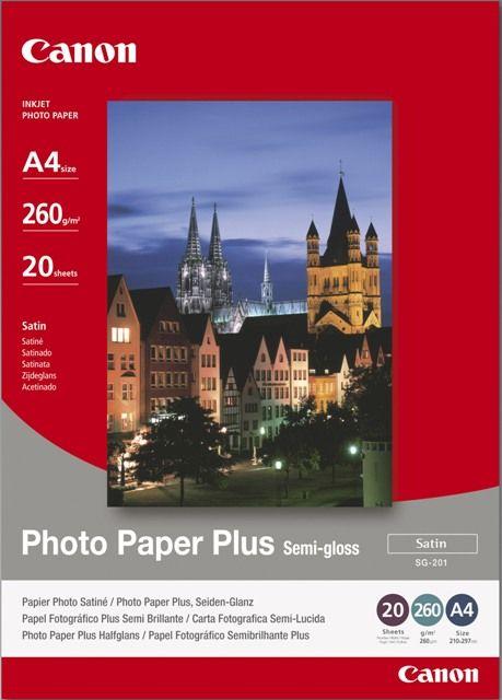 A3 260g/m2 Satin Finish Semi Gloss Photo Paper Plus Canon SG-201 20 Sheets 