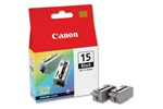 Canon BCI-15BK (Black) Ink Cartridge (Pack of 2) REF 8190A002AA