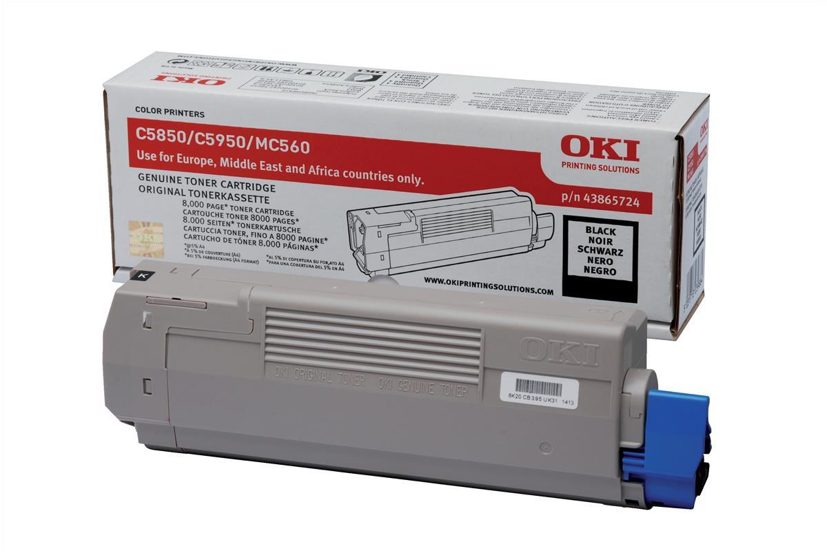 OKI 43865724 Original Standard Capacity Black Toner Cartridge
