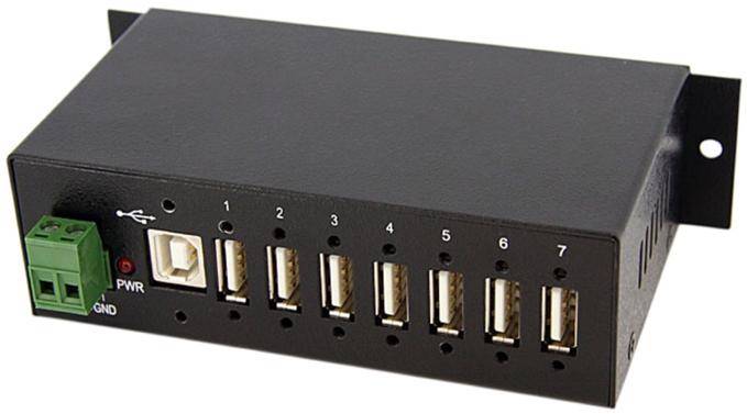 StarTech.com Mountable Rugged Industrial 7 Port USB Hub