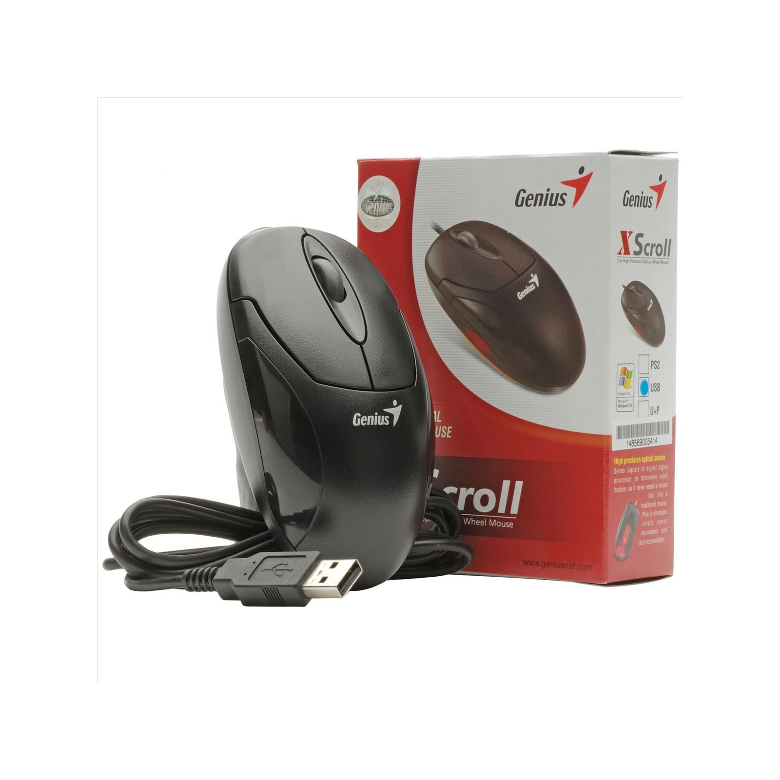 Genius XScroll Black USB Optical Mouse - 31010826101 | CCL Computers