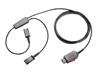 Plantronics Y-Adaptor Training Cord  with Microphone Mute Switch and QD Clamp (4-pin QD)