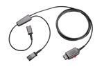 Plantronics Y-Adaptor Training Cord  with Microphone Mute Switch and QD Clamp (4-pin QD)