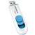 ADATA C008 Capless (16GB) USB 2.0 Flash Drive (White/Blue)