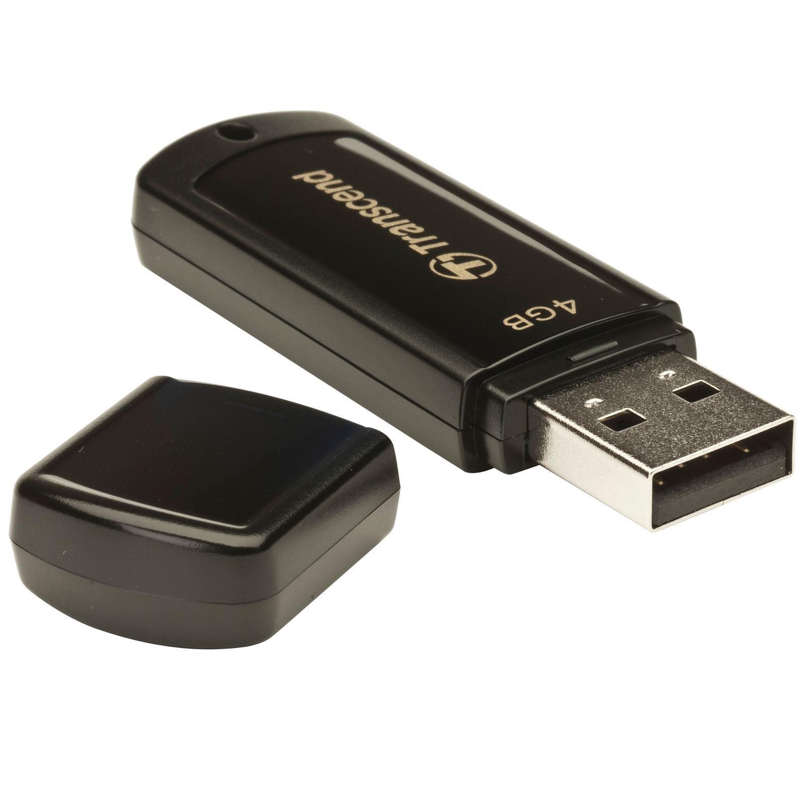 Transcend JetFlash 350 4GB USB 2.0 Drive (Black) TS4GJF350 CCL