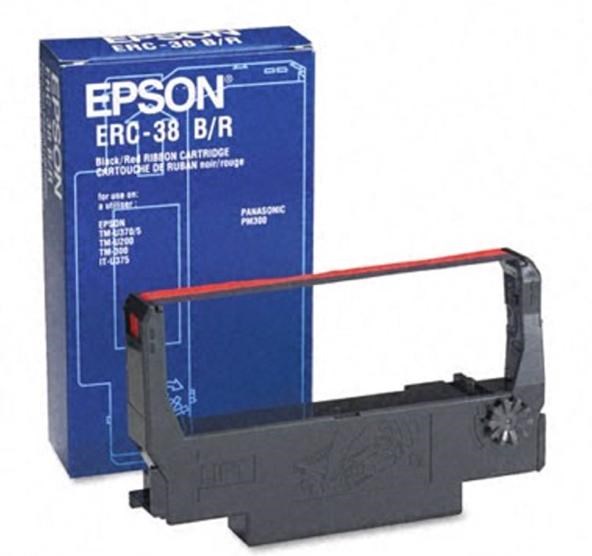 Photos - Ink Ribbon Epson ERC-38  Black/Red Fabric  C43S015376 (4,000,000 Characters)