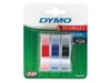 Newell 3D (9mm) Embossing Tape Assorted Colours (Blue, Black, Red) Blister Pack of 3 Rolls for Dymo Cool Clicks, Junior and Omega Label Printers