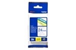 Brother P-touch TZe-253 (24mm x 8m) Blue On White Laminated Labelling Tape