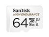 SanDisk High Endurance 64GB microSDXC Memory Card with SD Adaptor