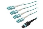 StarTech.com (2m) MPO/MTP to LC Fiber Optic Breakout Cable with Push/Pull Tab (Aqua/Black)