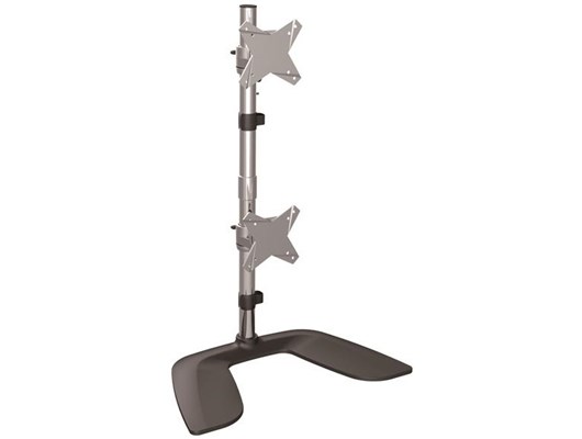 Startech Com Vertical Dual Monitor Stand Silver Black Armduovs