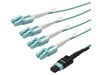 StarTech.com (3m) MPO/MTP to LC Fiber Optic Breakout Cable with Push/Pull Tab (Aqua/Black)