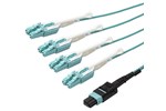 StarTech.com (3m) MPO/MTP to LC Fiber Optic Breakout Cable with Push/Pull Tab (Aqua/Black)