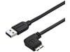 StarTech.com (1m) Slim Type-A to Micro USB 3.0 Cable - Right-Angled (Black)