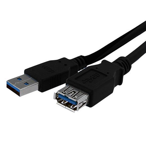 M//F Startech 2m Black SuperSpeed USB 3.0 Extension Cable A to A