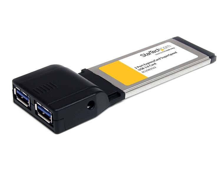 Photos - PCI Controller Card Startech.com ExpressCard SuperSpeed USB 3.0 Card Adaptor  ECUSB3S2 (2 Port)