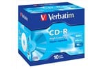 Verbatim CD-R 40x 800MB 90min Hi Capacity Jewel Case (10 Pack)