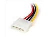 StarTech.com 6 inch 4 Pin Molex to Left Angle SATA Power Cable Adaptor