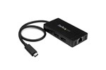 StartTech.com 3-Port USB 3.0 Hub with Gigabit Ethernet - USB-C - Includes Power Adaptor