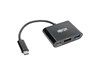 Tripp Lite (0.15m) USB-C/Thunderbolt 3 to HDMI Adaptor with USB-A Hub/PD Charging (4K x 2K) @ 30Hz (Black)