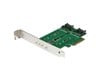 StarTech.com 3-Port M.2 SSD (NGFF) Adaptor Card - 1 x PCIe (NVMe) M.2, 2 x SATA III M.2 - PCIe 3.0