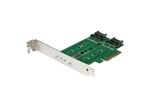 StarTech.com 3-Port M.2 SSD (NGFF) Adaptor Card - 1 x PCIe (NVMe) M.2, 2 x SATA III M.2 - PCIe 3.0