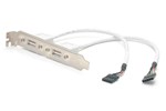 StarTech.com 2 Port USB A Female Low Profile Slot Plate Adaptor