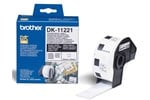 Brother DK Labels DK-11221 (23mm x 23mm) Square Continuous Paper Labels (Black On White) 1 Roll