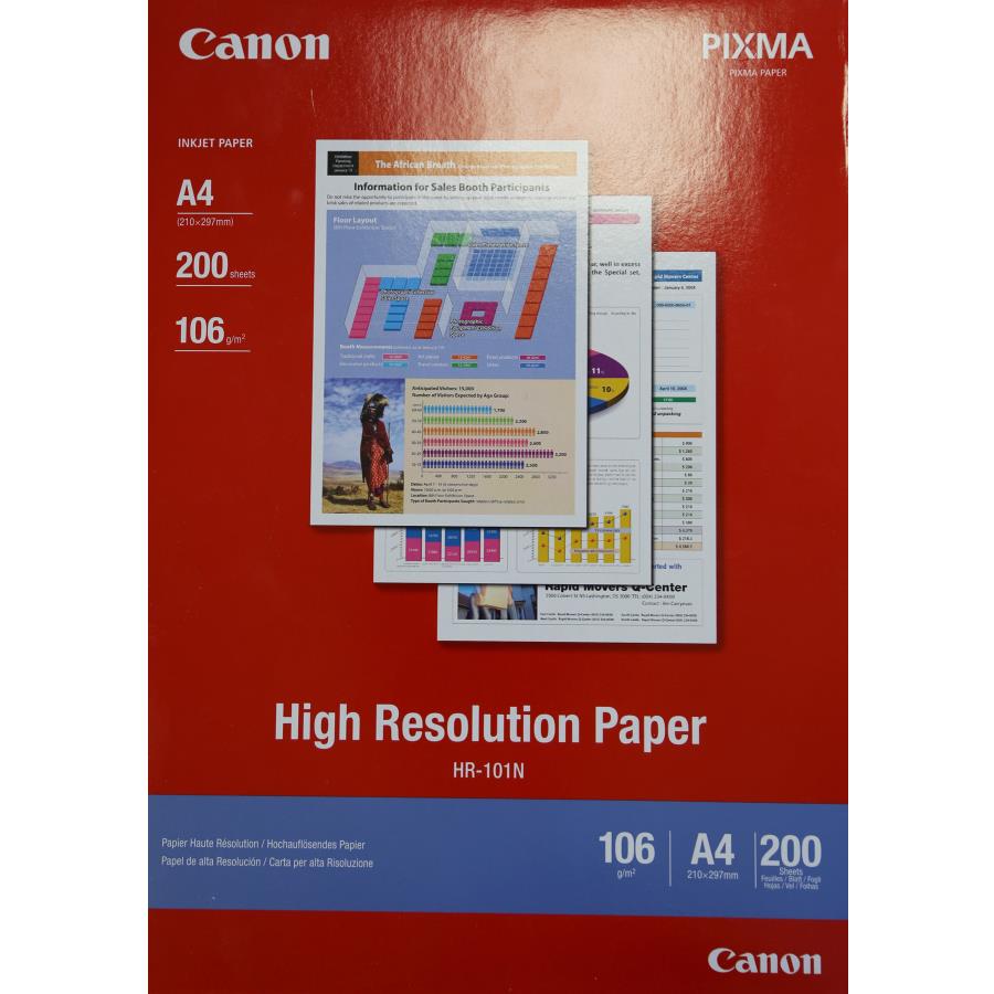 Image of Canon HR-101N (A4) High Resolution Paper (50 Sheets)