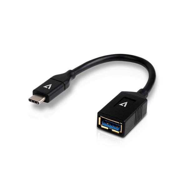 Photos - Cable (video, audio, USB) V7 USB-C To USB 3 Cable Adaptor V7U3C-BLK-1E 