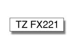 Brother P-touch TZe-FX221 (9mm x 8m) Black On White Laminated Flexi Labelling Tape
