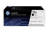 Bundle: HP 12A (Yield: 2,000 Pages) Black Toner Cartridge Pack of 2