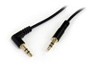 StarTech.com (3 feet) Slim 3.5mm to Right Angle Stereo Audio Cable Male/Male (Black)