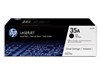 Bundle: HP 35A (Yield: 1,500 Pages) Black Toner Cartridge Pack of 2