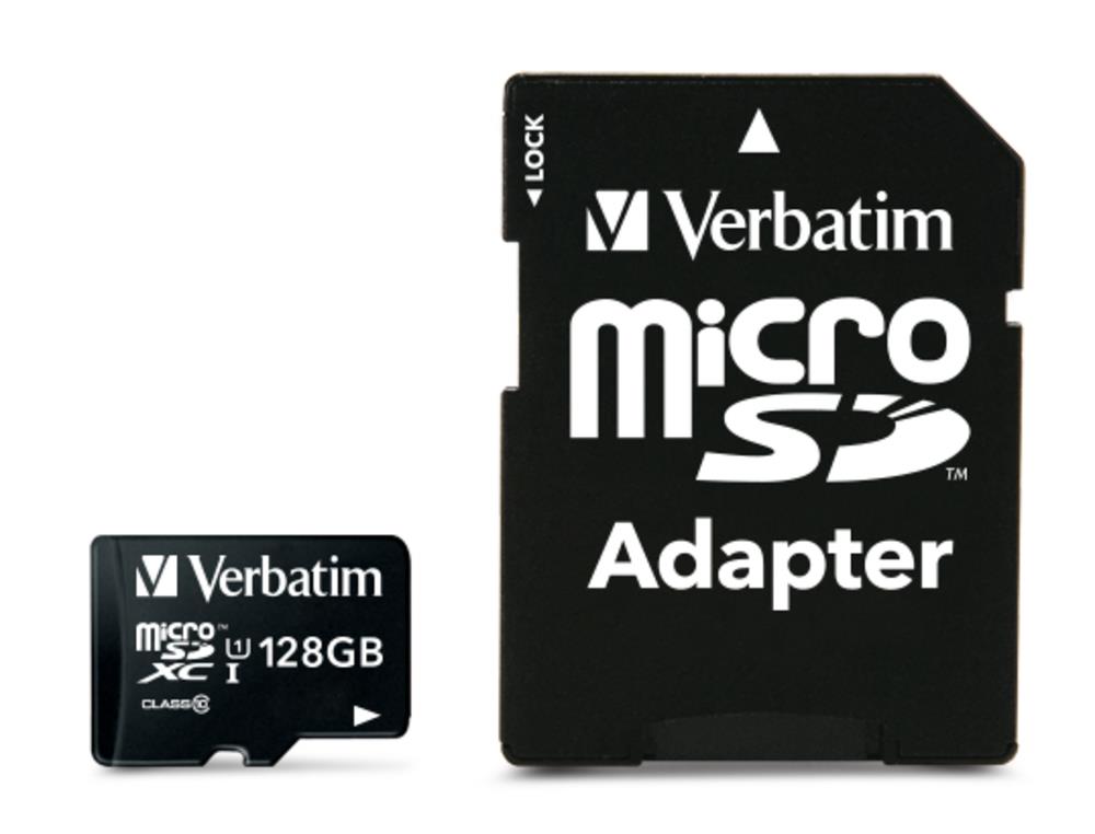 Image of 128GB Verbatim Premium UHS-1 (U1) microSD Card
