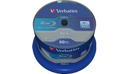 Verbatim 25GB BD-R SL Datalife Discs, 6x, 50 Pack Spindle