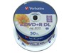 Verbatim 8.5GB DVD+R DL Discs, 8x, Printable, 50 Pack Spindle