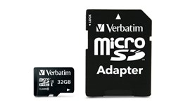 Verbatim Pro U3 (32GB) microSDHC Memory Card with Adaptor